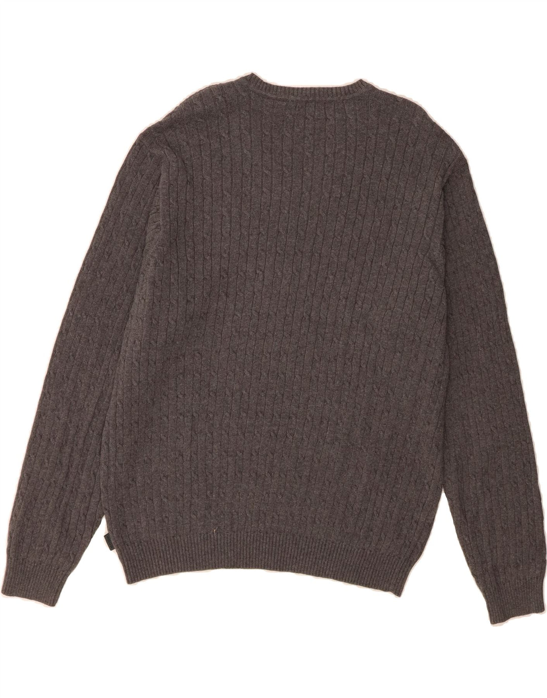 IZOD Mens V-Neck Jumper Sweater Large Grey Cotton Vintage Izod and Second-Hand Izod from Messina Hembry 