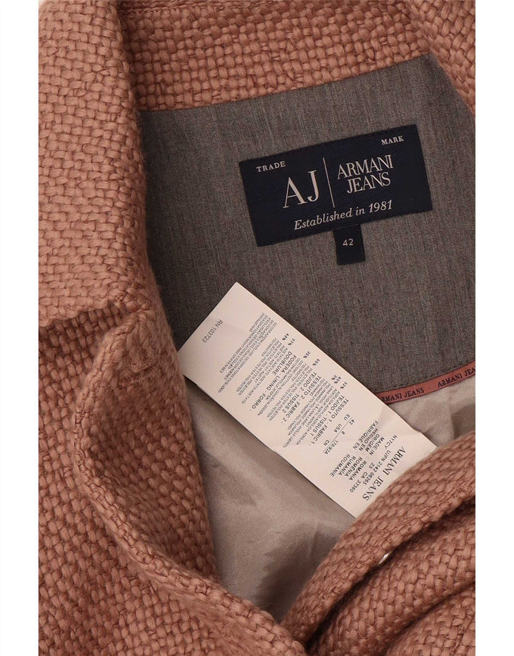 Armani Jeans Damska marynarka z 4 guzikami, EU 42, duża, brązowa, akrylowa