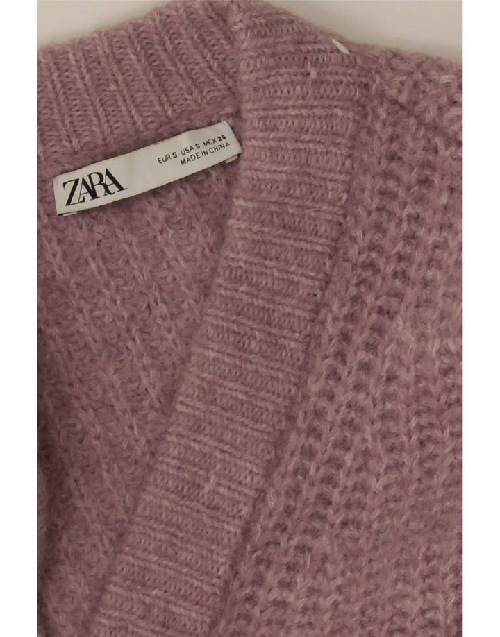 Damski sweter oversize Zara UK 10, mały, różowy