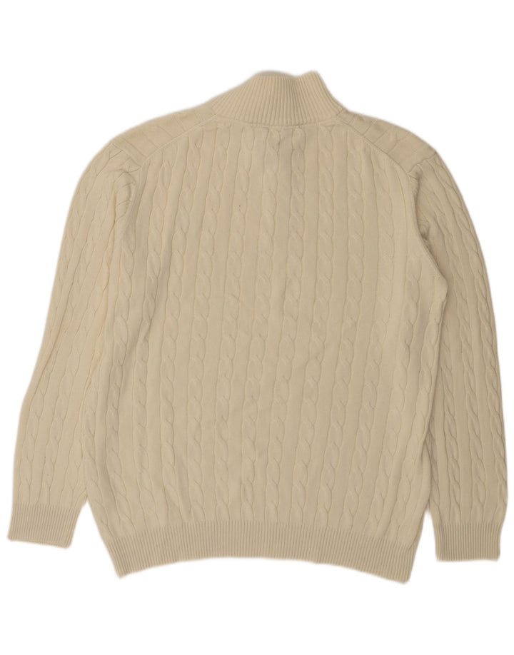 Męski sweter zapinany na guziki Gant 2XL w kolorze złamanej bieli, bawełniany