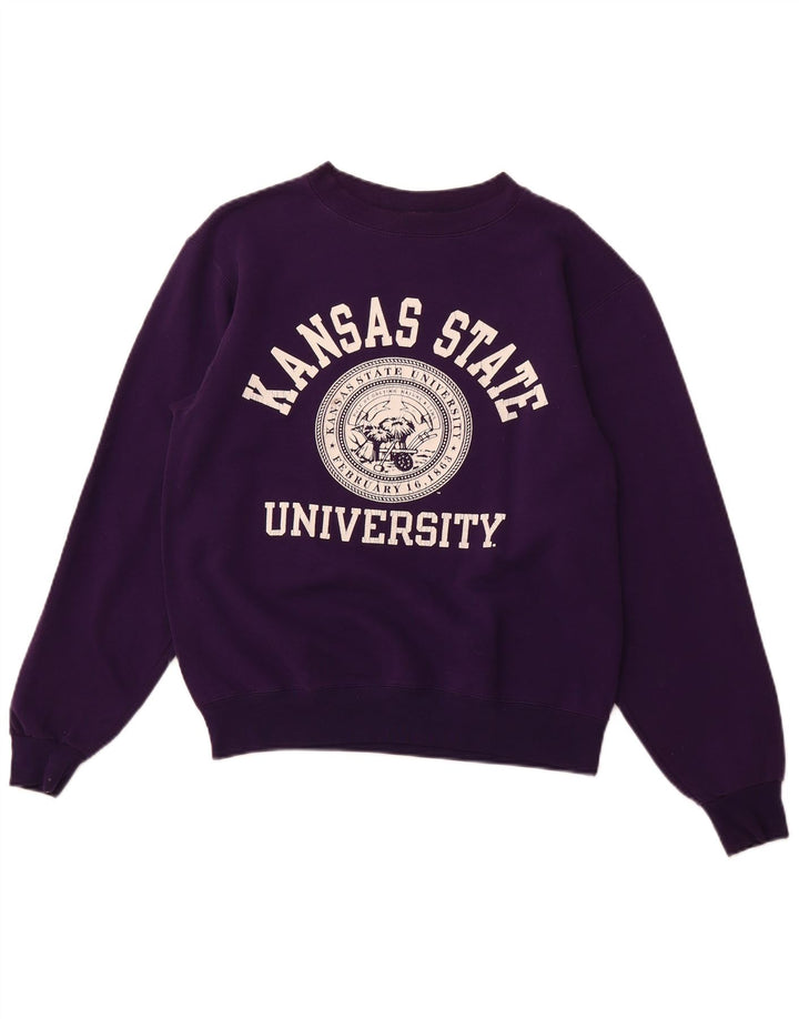 CHAMPION Mens Graphic Sweatshirt Jumper Small Purple