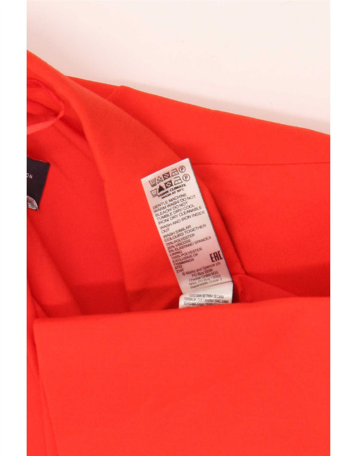Marks & Spencer Damska marynarka zapinana na 1 guzik UK 16, duża, pomarańczowa, poliester
