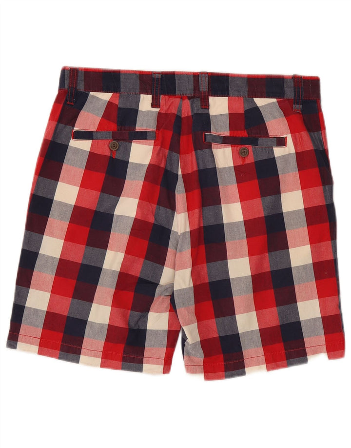 Męskie spodenki chino Zara EU 42 Large W32 w czerwoną kratkę
