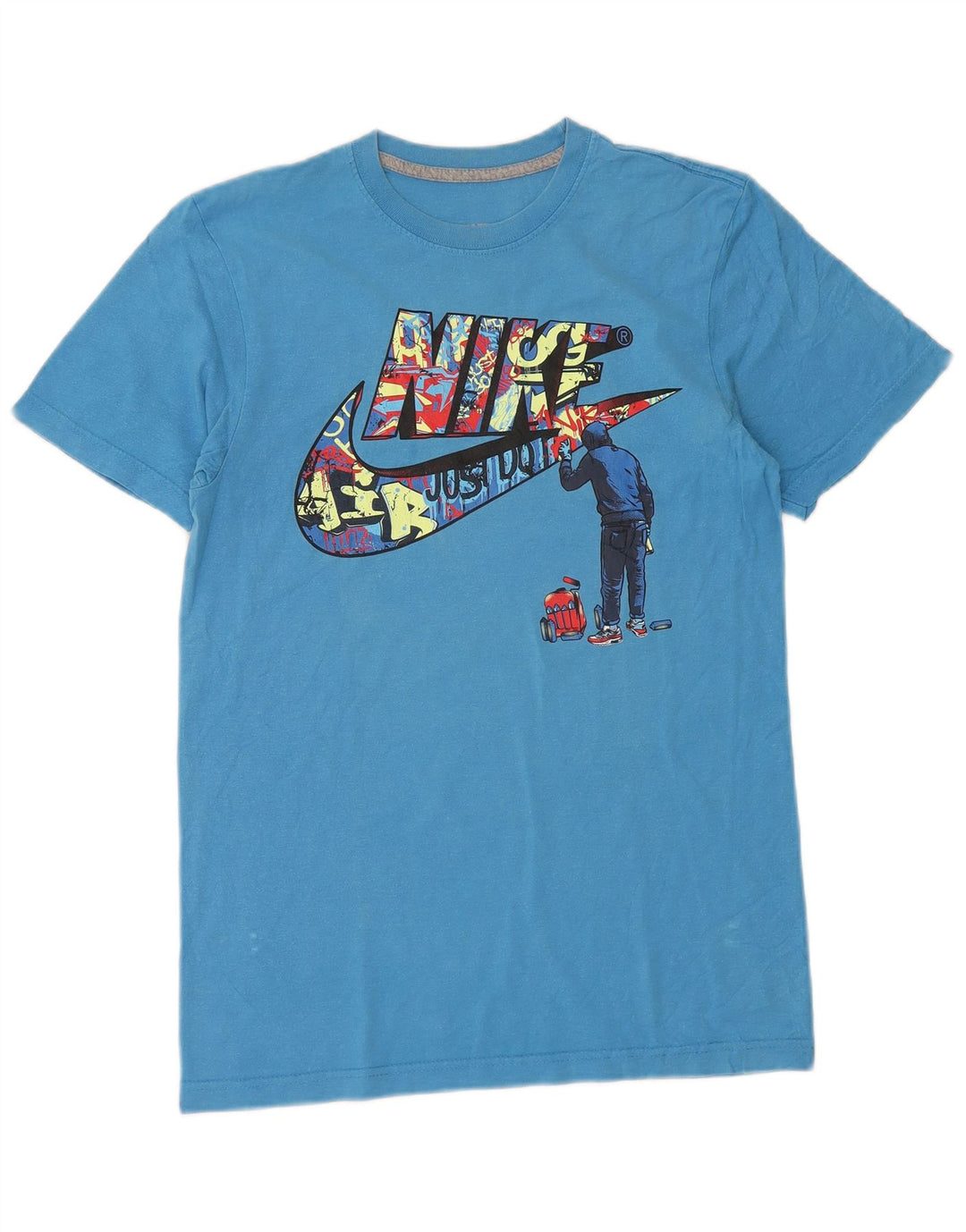 Męski T-shirt Nike o regularnym kroju z grafiką, mały, niebieski, bawełniany