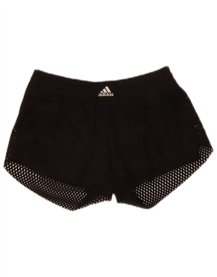 Damskie spodenki sportowe Adidas UK 10, małe, czarne, poliestrowe