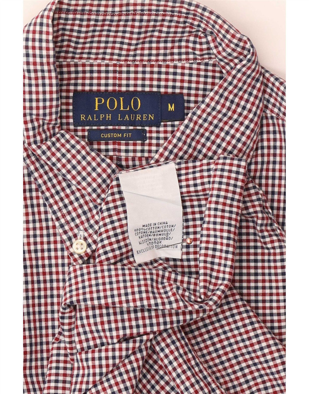 Koszula męska Polo Ralph Lauren o dopasowanym kroju, średnia wielobarwna bawełna w kratkę