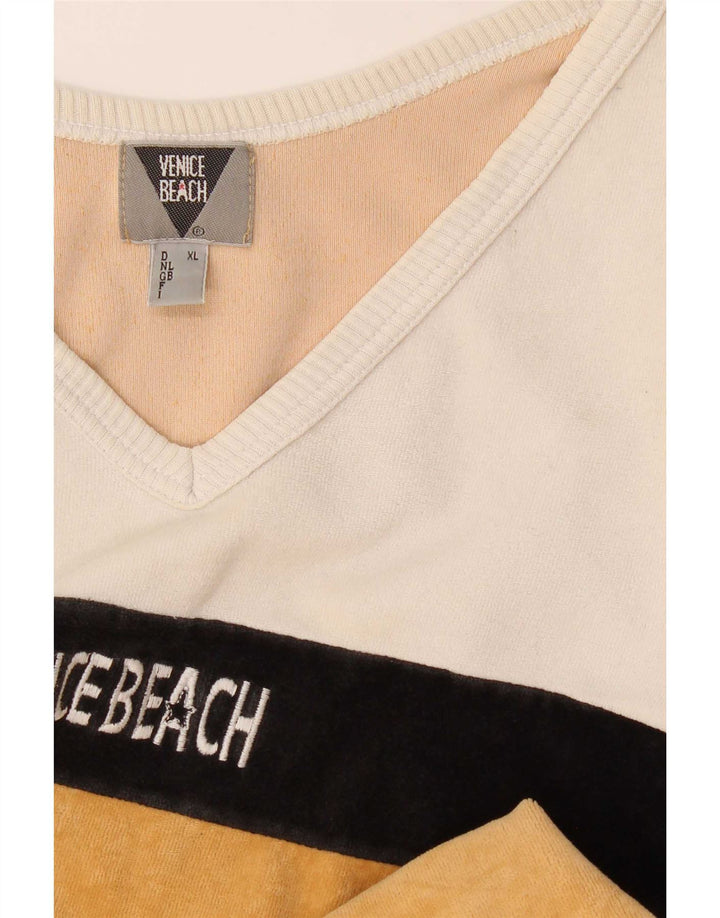 Męski top graficzny Venice Beach z długim rękawem, XL, w kolorze żółtym
