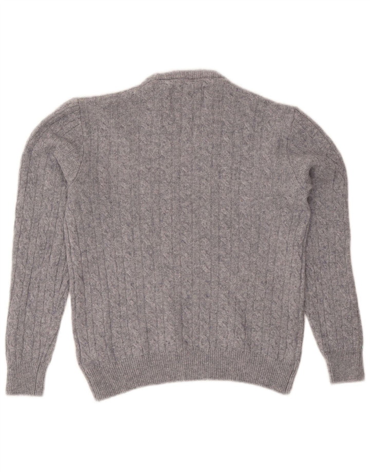 Sweter damski Jack Wills z okrągłym dekoltem UK 14, średnioszary, wełniany w cętki