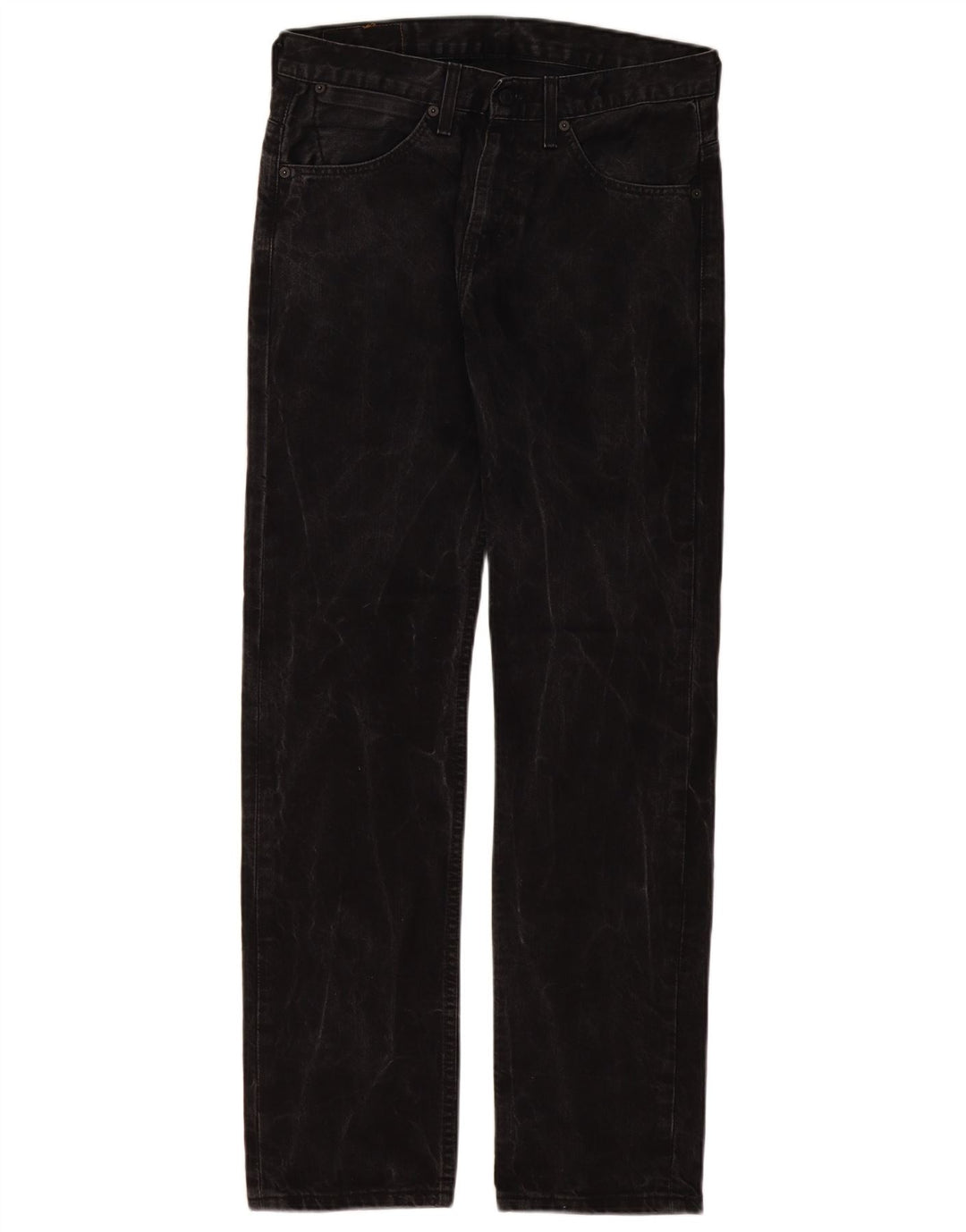 Męskie dżinsy Levi's 504 Straight W30 L32 Czarna bawełna
