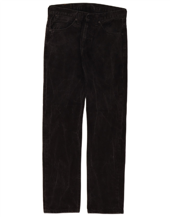Męskie dżinsy Levi's 504 Straight W30 L32 Czarna bawełna