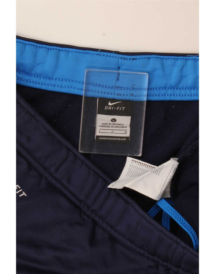 Męskie spodnie dresowe Nike Dri Fit, duże, granatowe, z poliestru
