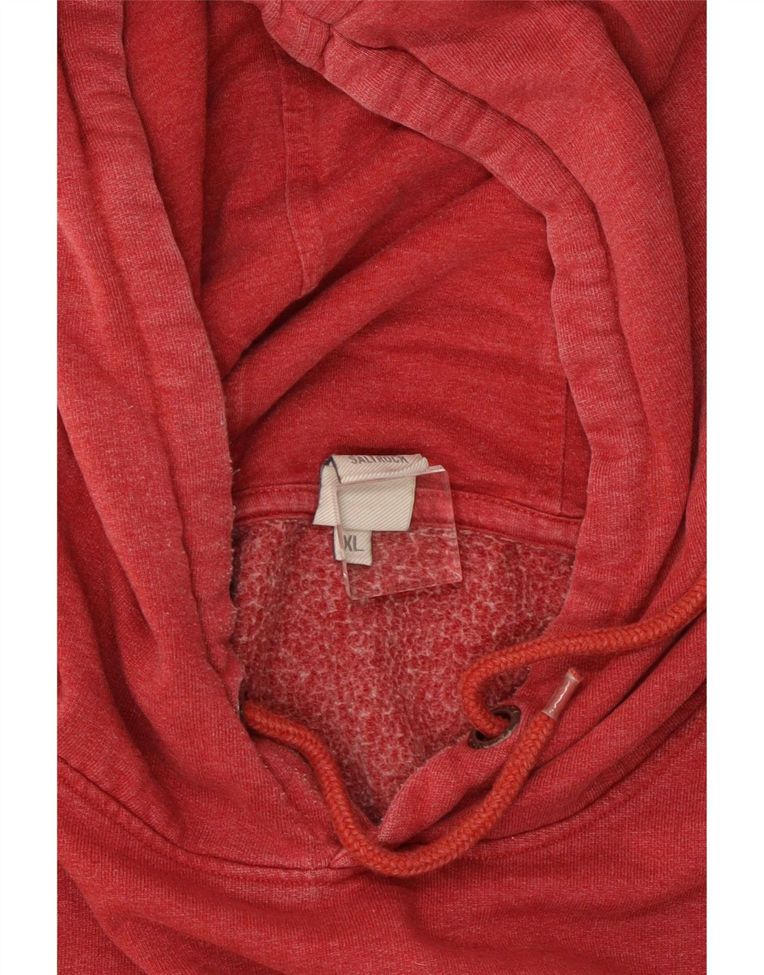 Męski sweter z kapturem i grafiką SALTROCK XL, czerwony, bawełniany