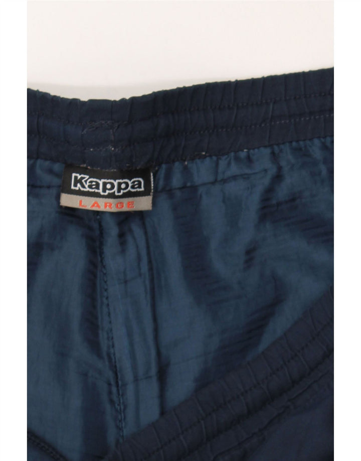 KAPPA Womens Tracksuit Trousers UK 16 Large Navy Blue Polyester Vintage Kappa and Second-Hand Kappa from Messina Hembry 