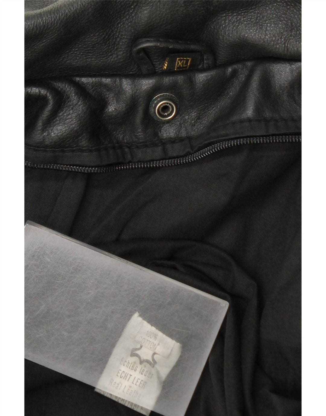 Vintage męska skórzana kurtka wojskowa UK 42 XL czarna skóra