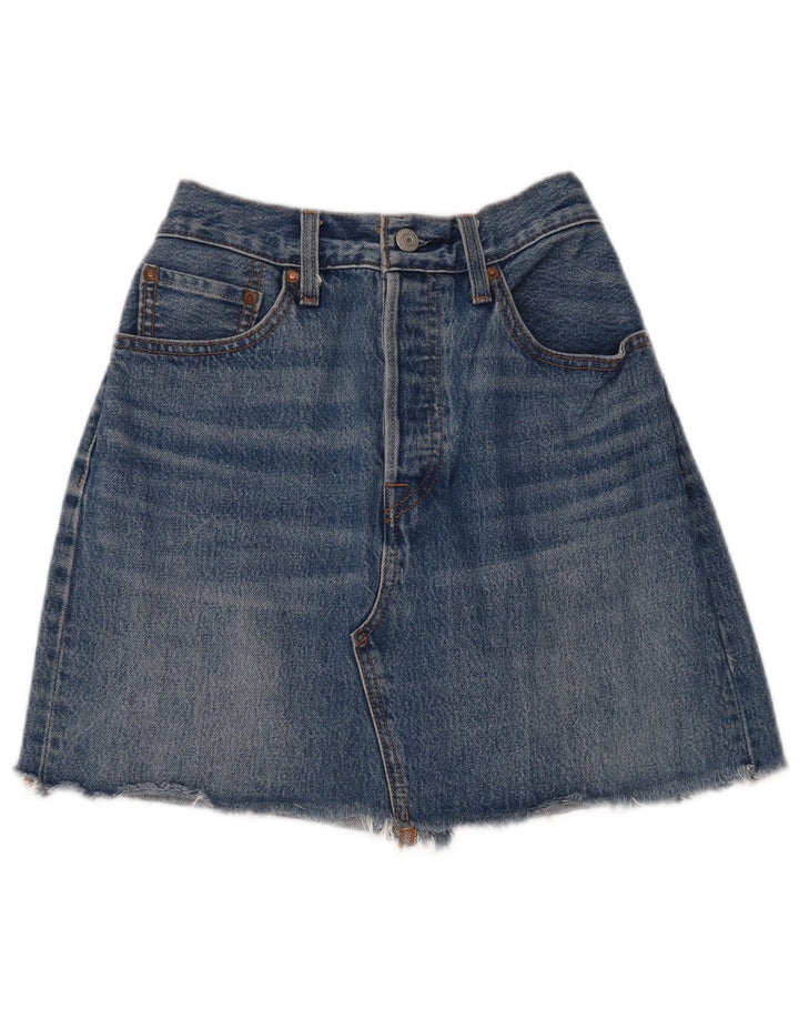 Damska mini spódniczka dżinsowa LEVI'S W28 Średni niebieski
