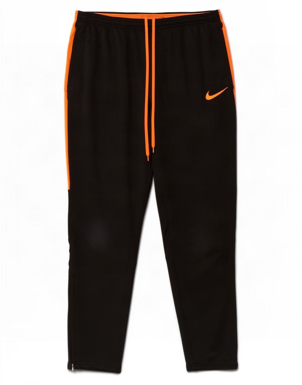 Męskie spodnie dresowe Nike Dri Fit, duży czarny poliester z blokami kolorów