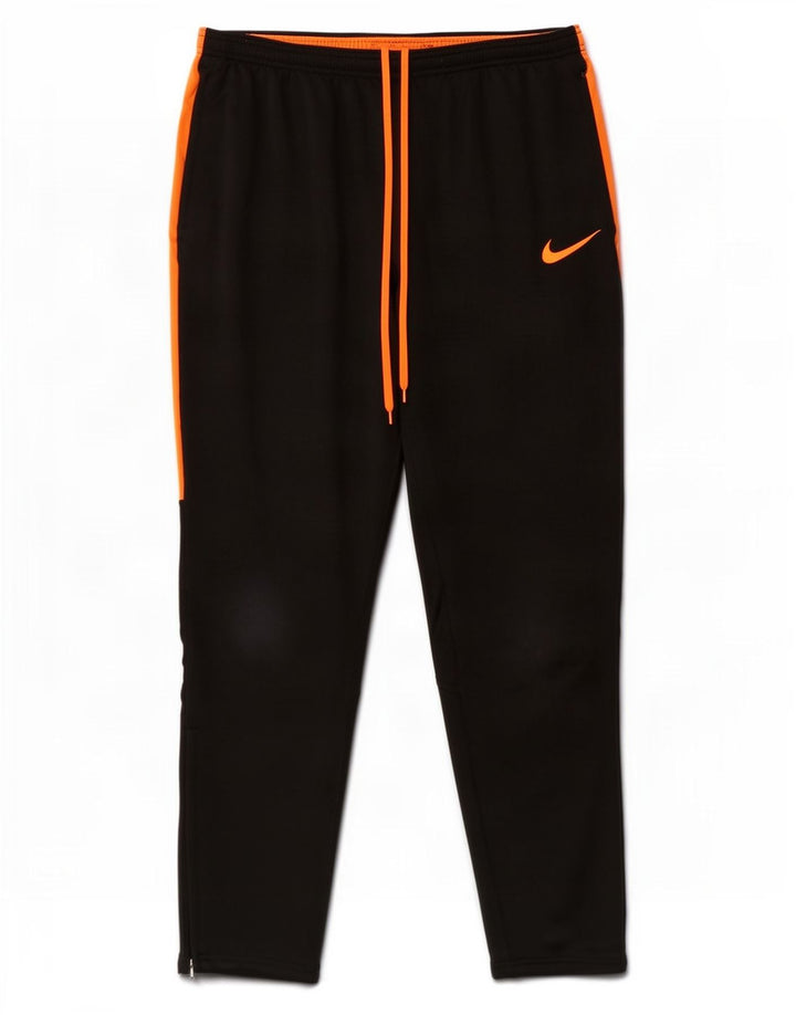 Męskie spodnie dresowe Nike Dri Fit, duży czarny poliester z blokami kolorów
