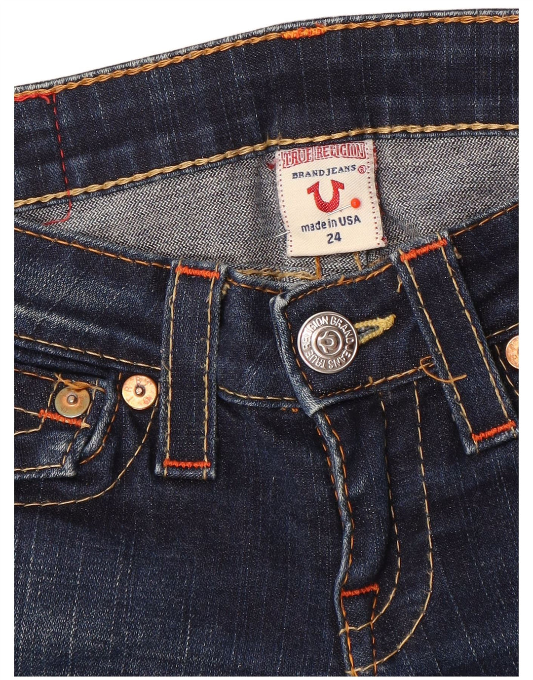 Damskie jeansy True Religion Bootcut W24 L33 Niebieskie bawełniane