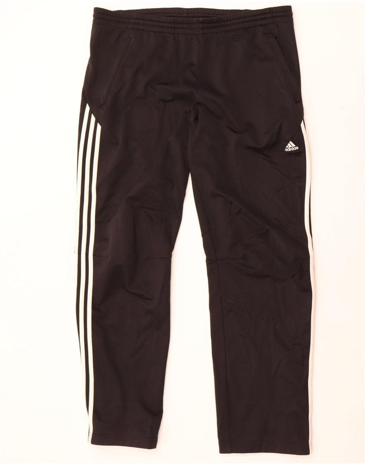 Męskie spodnie dresowe Adidas, duże, czarne, poliestrowe