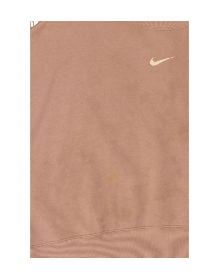 Damski sweter oversize NIKE Crop, UK 16, duży, różowy, bawełniany