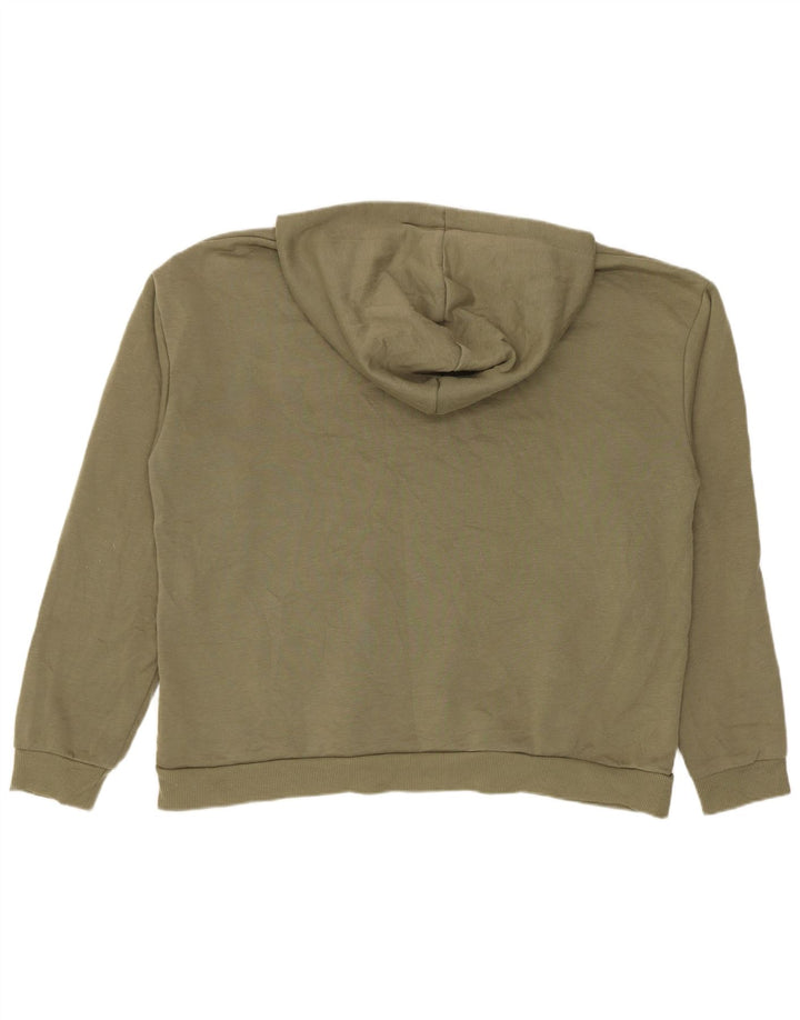 Damski sweter oversize z kapturem Fila UK 14, średni, khaki, poliester