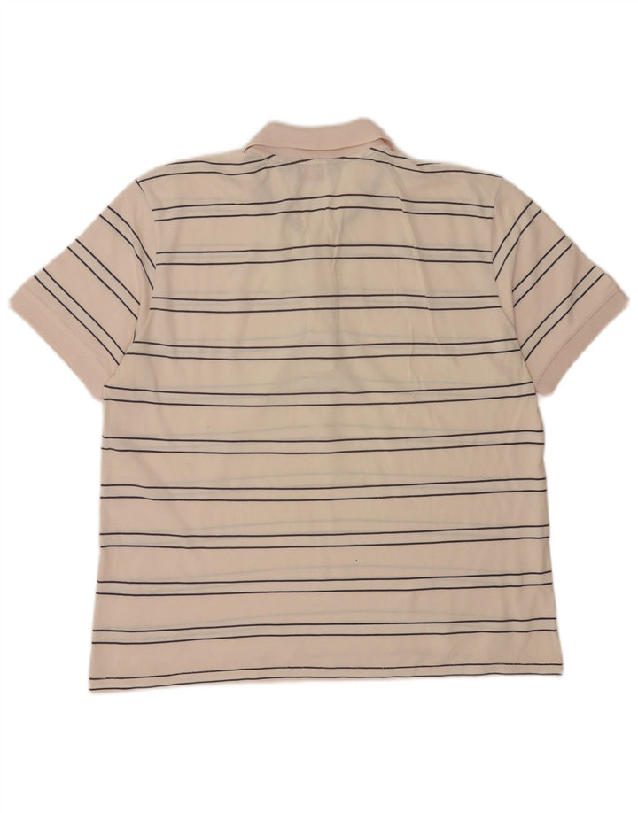 Męska koszulka polo Kappa w duże różowe paski