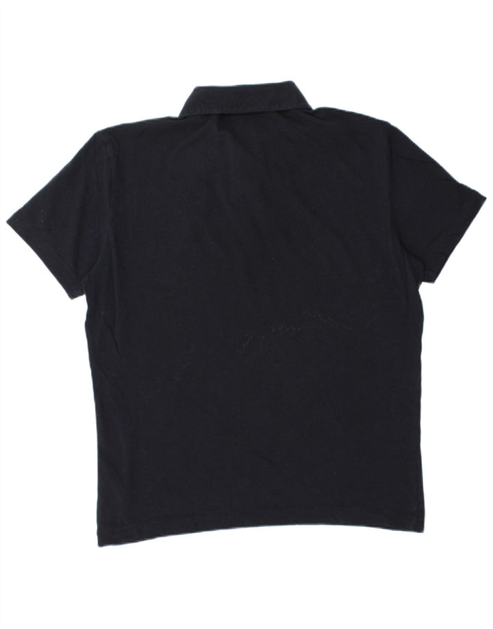 Męska koszulka polo Massimo Dutti, średnia, granatowa, bawełniana