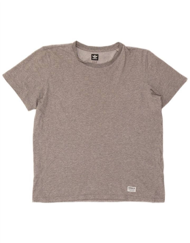 Adidas Męska koszulka Top, duża, szara, nakrapiana bawełna