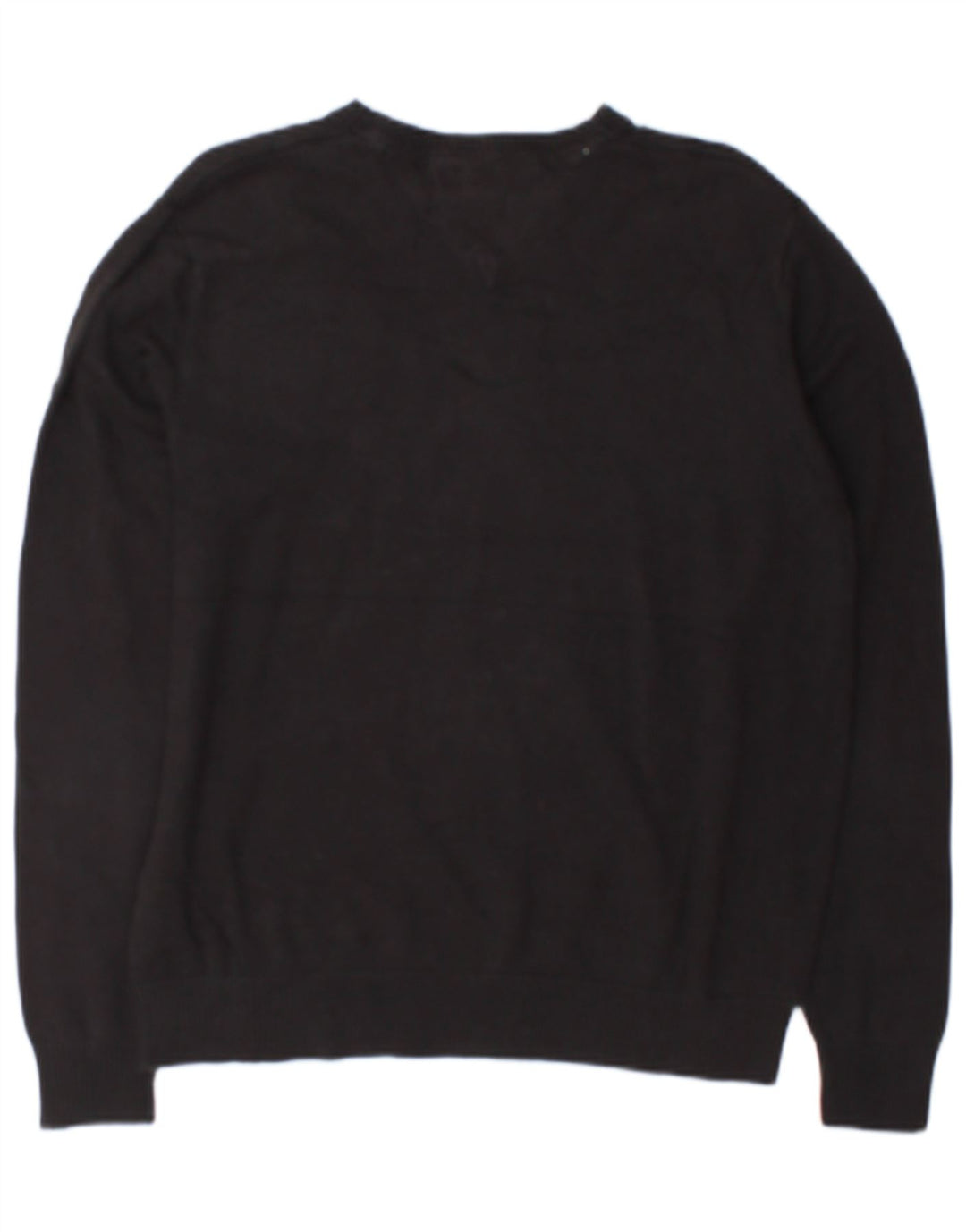 Męski sweter Tommy Hilfiger z dekoltem w kształcie litery V, mały, szary, bawełniany