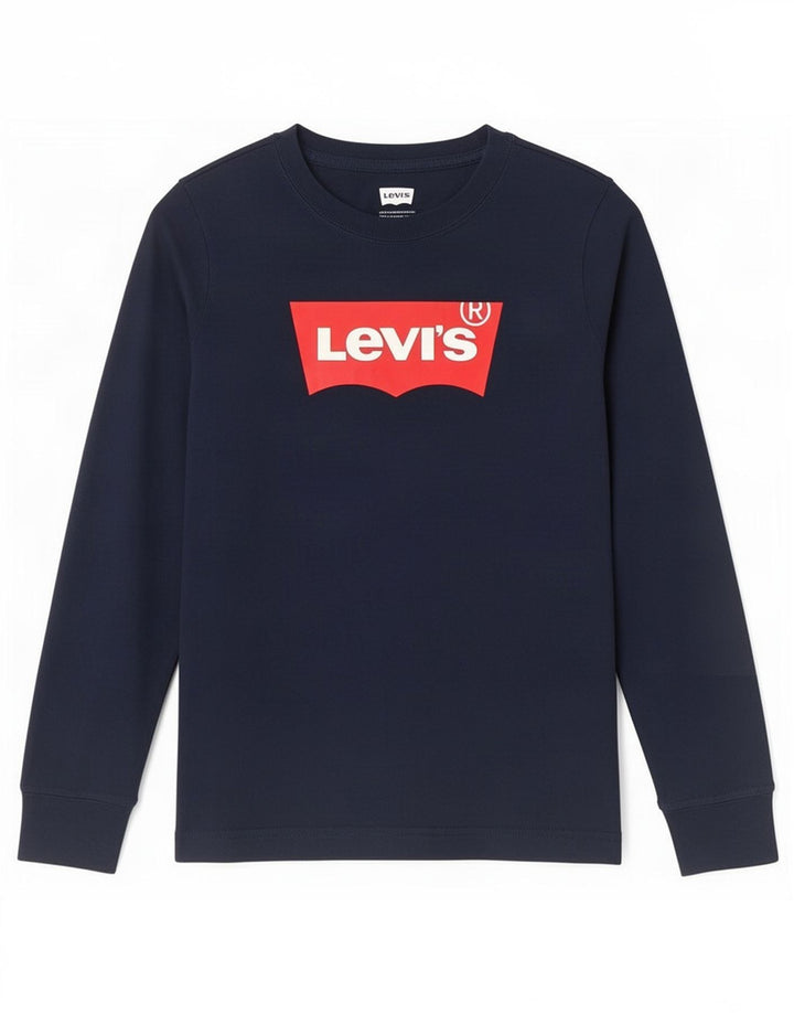 Chłopięcy top Levi's z grafiką, długim rękawem, 7-8 lat, granatowy, bawełniany