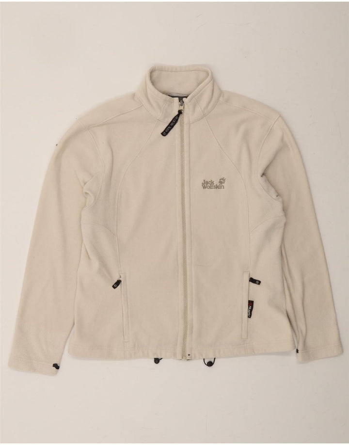 JACK WOLFSKIN Womens Tracksuit Top Jacket UK 14/16 Large White Polyester Vintage Jack Wolfskin and Second-Hand Jack Wolfskin from Messina Hembry 
