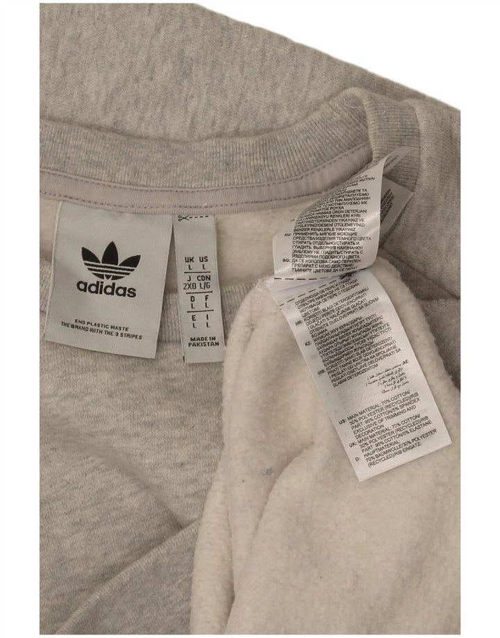 Bluza męska Adidas, duża, szara, nakrapiana bawełna