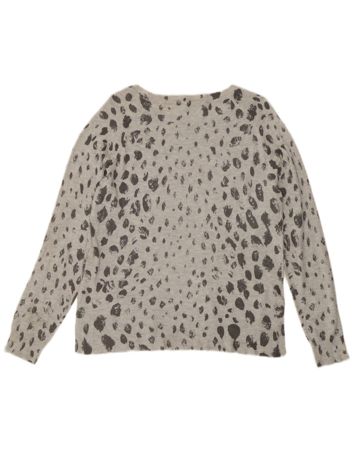 Marks & Spencer Damski sweter z dekoltem w łódkę, UK 12, średni szary