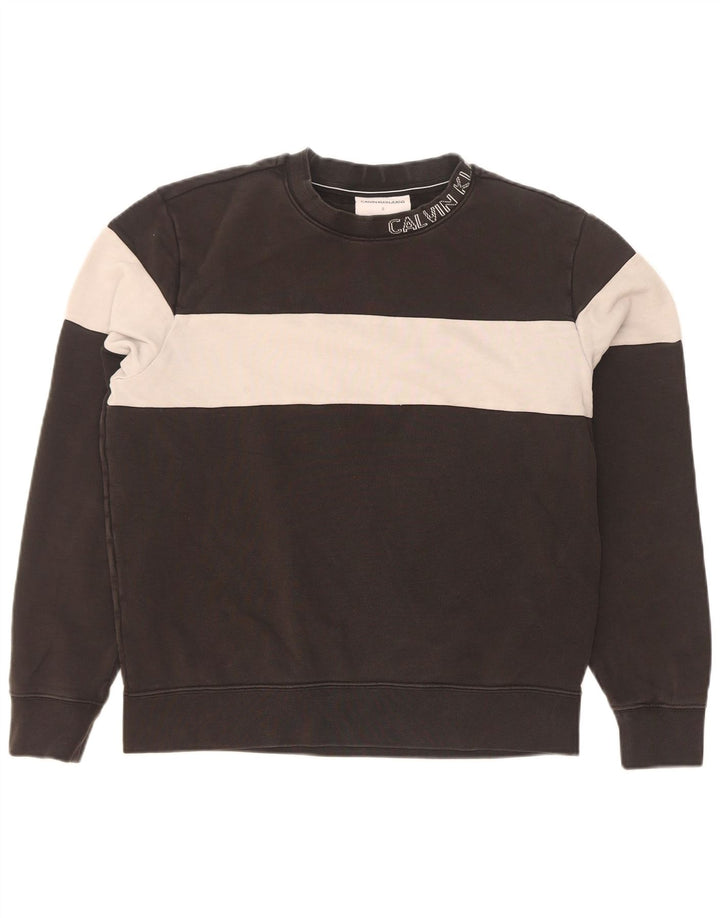 Męska bluza z grafiką Calvin Klein, mała, czarna, bawełniana