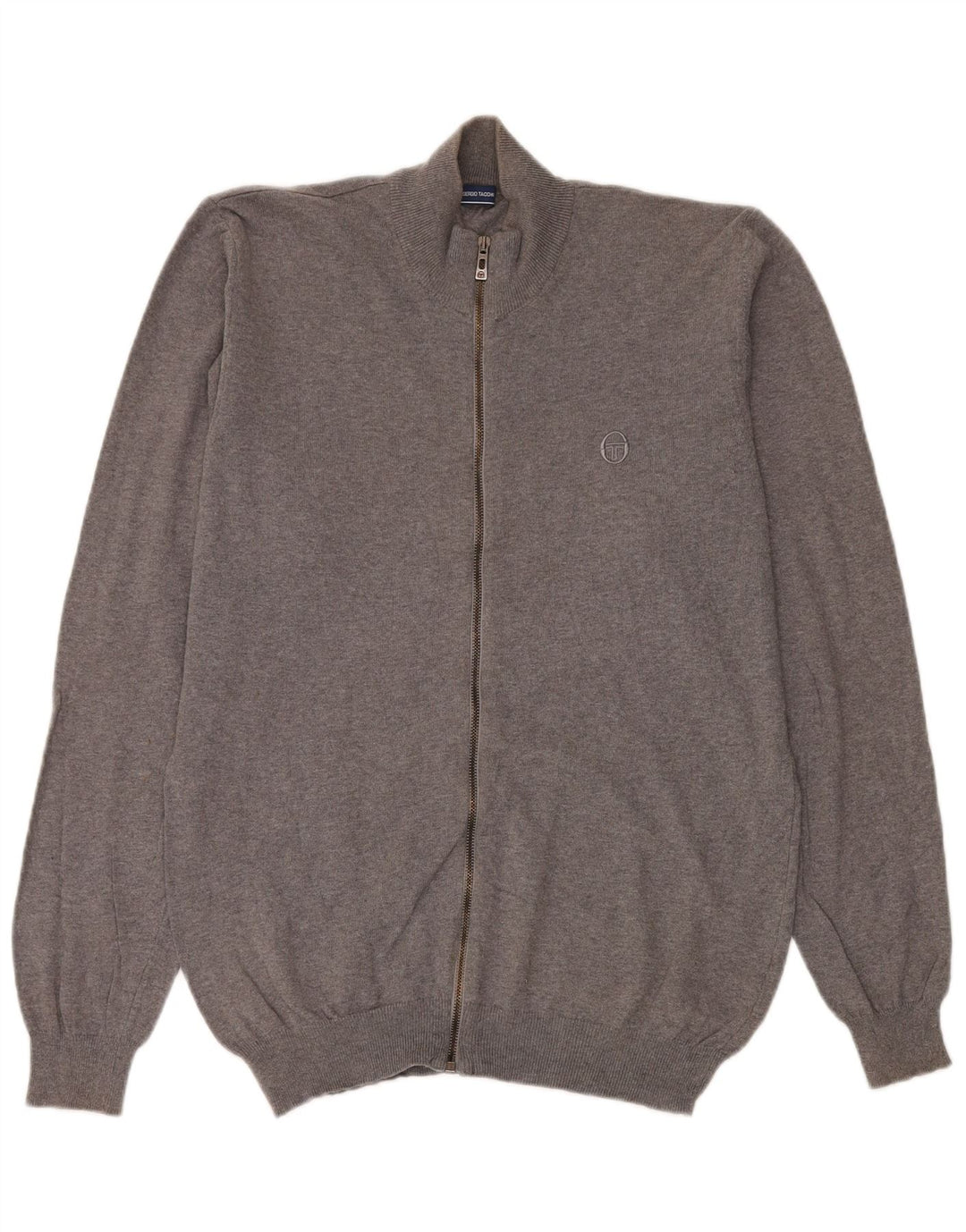 Męski sweter rozpinany Sergio Tacchini, średnioszary, bawełniany