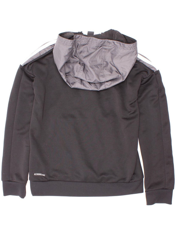 Chłopięca bluza z kapturem Adidas Aeroready z zamkiem błyskawicznym 9-10 lat w kolorze czarnym