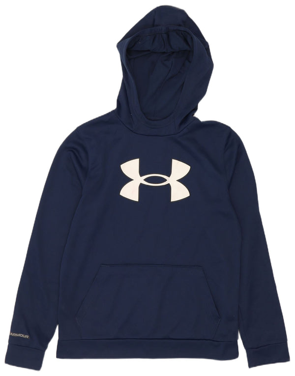 Chłopięcy sweter z kapturem Under Armour o luźnym kroju, rozmiar 11-12 lat, granatowy