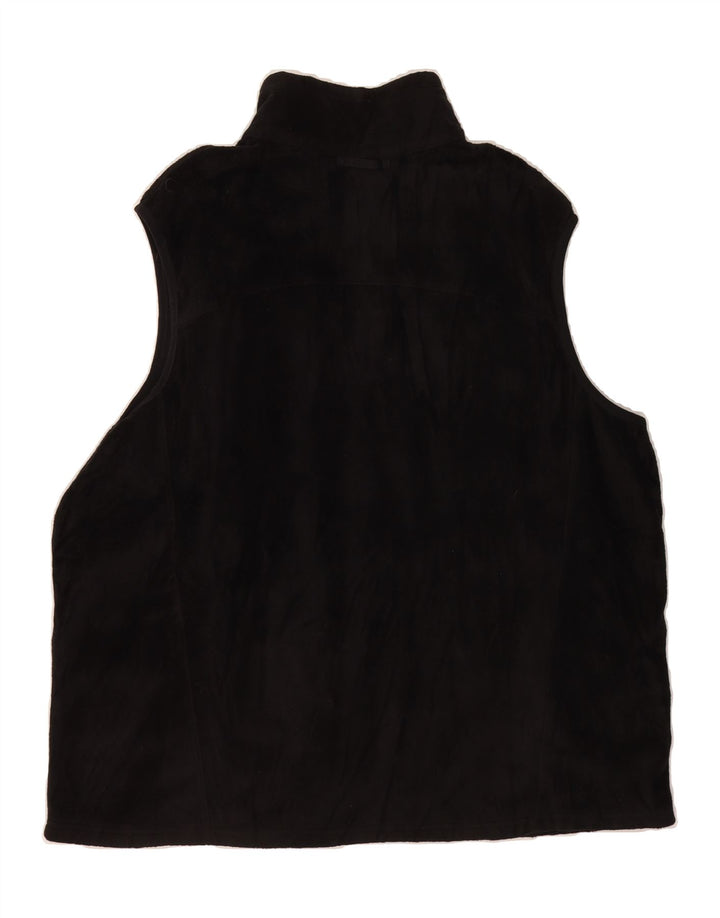 EDDIE BAUER Mens Fleece Gilet UK 44 2XL Black Polyester Vintage Eddie Bauer and Second-Hand Eddie Bauer from Messina Hembry 