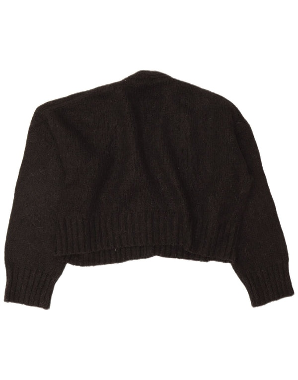 Damski sweter oversize z odkrytymi ramionami Zara UK 16, duży czarny akryl