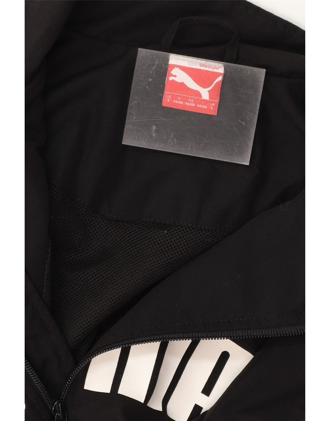 Męska kurtka dresowa PUMA z grafiką, mała, czarna
