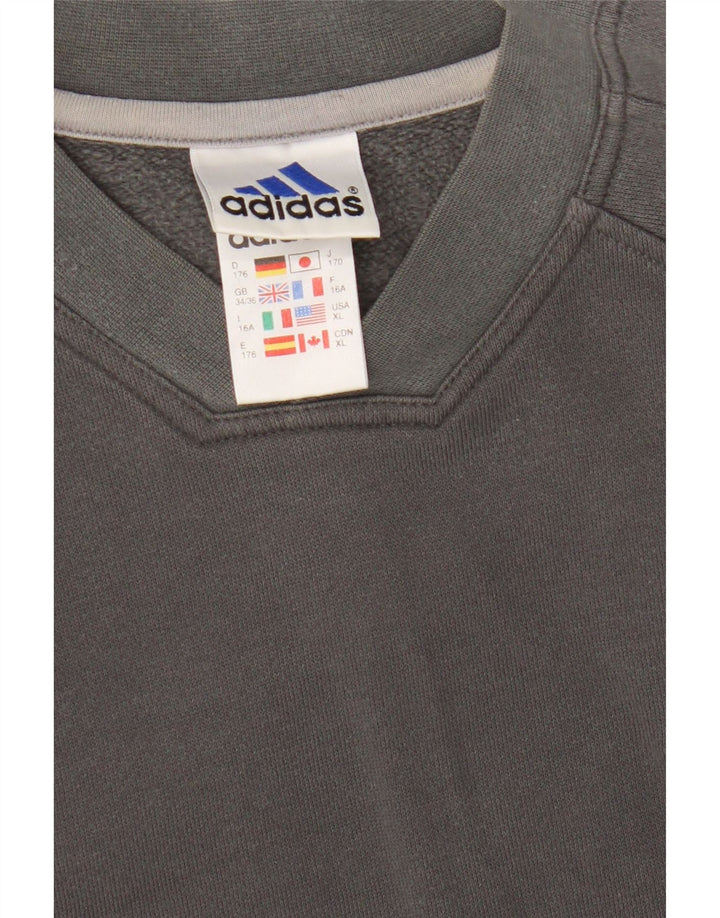 Bluza chłopięca Adidas 15-16 lat, szara, bawełniana w paski