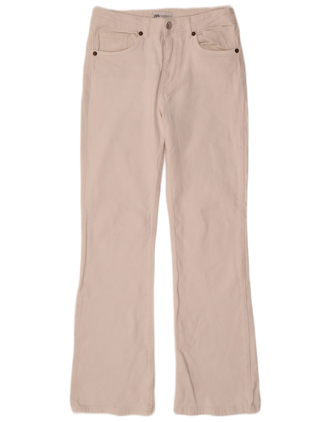 Damskie jeansy Bootcut Zara EU 38 Small W28 L31 Białe