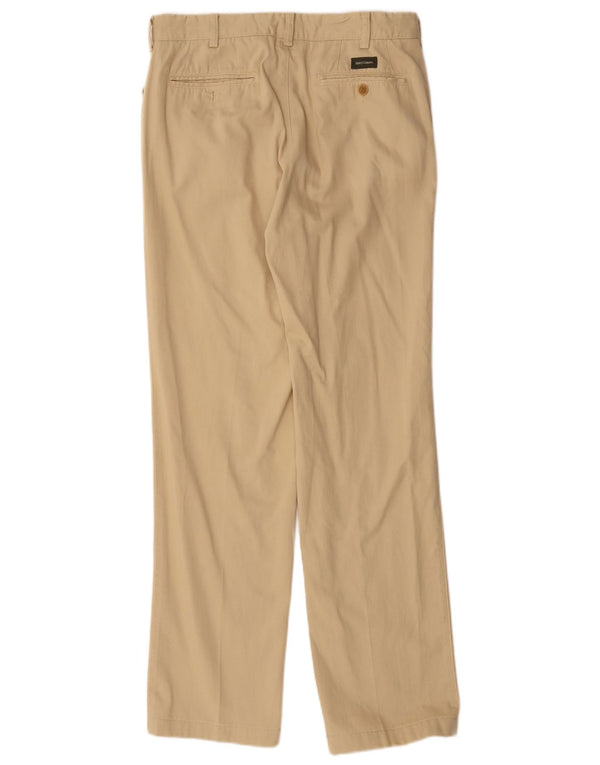 HENRY COTTONS Męskie proste spodnie codzienne IT 48 Medium W32 L32 Beżowe