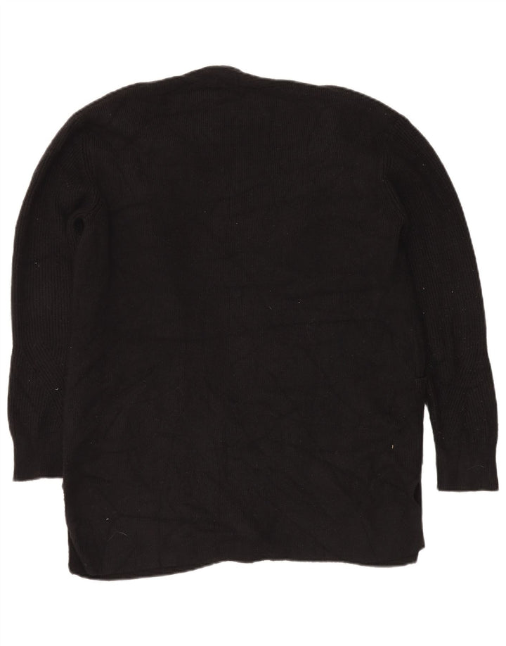 Marks & Spencer Damski sweter rozpinany UK 14, duża, czarna wiskoza