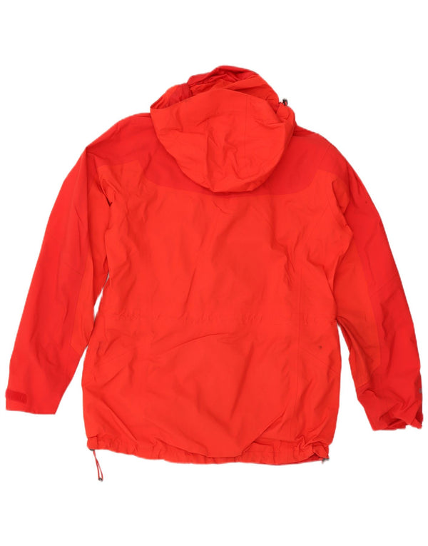 BERGHAUS Womens Gore-Tex Hooded Rain Jacket UK 14 Large Red Polyamide