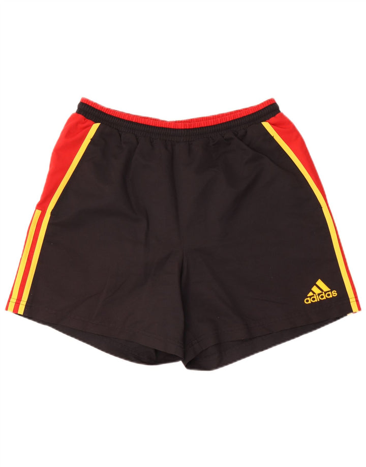 Męskie spodenki sportowe Adidas, duże, czarne, z blokami kolorów, poliestrowe