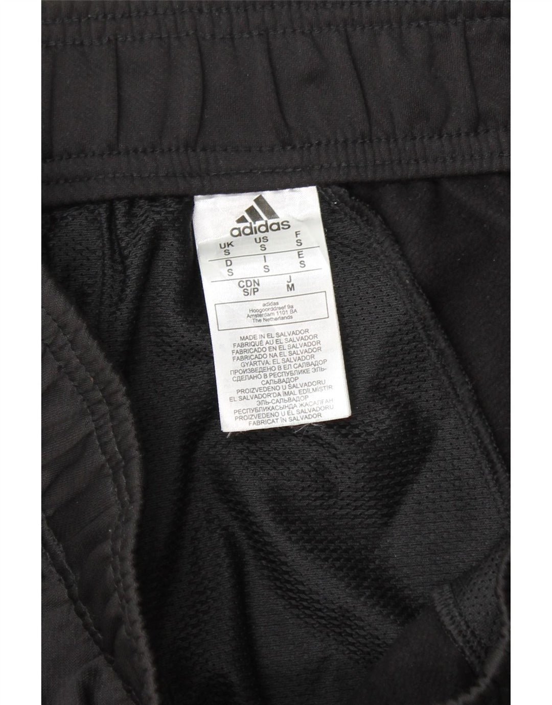 ADIDAS Mens Aeroready Graphic Tracksuit Trousers Small Black Polyester Vintage Adidas and Second-Hand Adidas from Messina Hembry 
