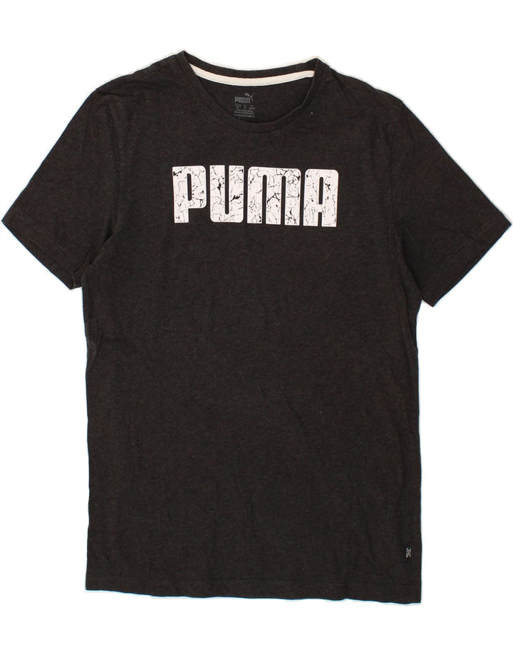 PUMA Mens Graphic T-Shirt Top Medium Grey Cotton Vintage Puma and Second-Hand Puma from Messina Hembry 