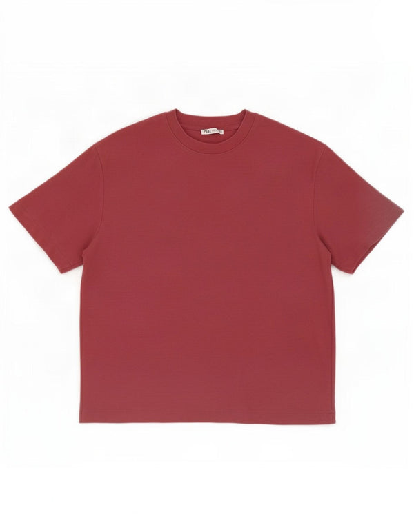 T-shirt męski Zara Top XL, bordowy