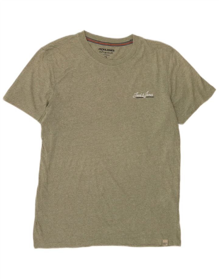 T-shirt męski Jack & Jones, duży, bawełniany khaki